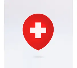 Ballone mit Schweizerkreuz (10 Stück), Modell 414.5 / Ballons « Drapeau suisse » (10 pièces), modèle 414.5