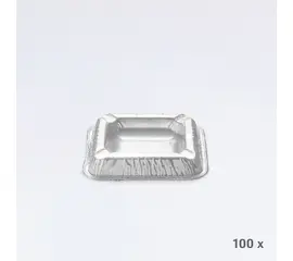 Aschenbecher Alu 4-eckig (100 Stück), Modell 602.1 / Cendrier rectangulaire en alu (100 pièces), modèle 602.1