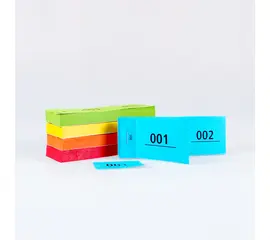 Doppelnummern-Block Nr. 1 – 500, Modell 462 / Bloc de tickets doubles, numérotés de 1 à 500, modèle 462
