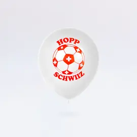 Ballone weiss «Hopp Schwiiz» (100 Stück), Modell 415 / Ballons blancs « Hopp Schwiiz » (100 pièces), modèle 415