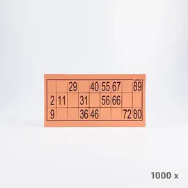 Lottoblätter zum einmaligen Gebrauch (1000 Stück), Modell 6002 / Cartons de loto à usage unique (1000 pièces), modèle 6002