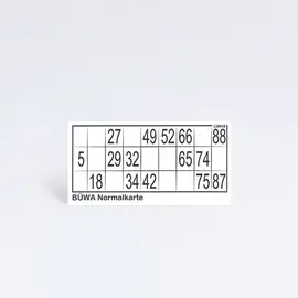Lottokarten 14,5 x 7,2 cm, Sonderanfertigung, Modell 6001.S / Cartons de loto 14,5 x 7,2 cm, fabrication spéciale, modèle 6001.S
