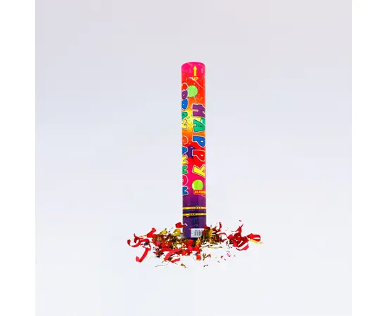 Bunte Konfettikanone 40 cm, Modell 684 / Canon à confettis multicolores 40 cm, modèle 684