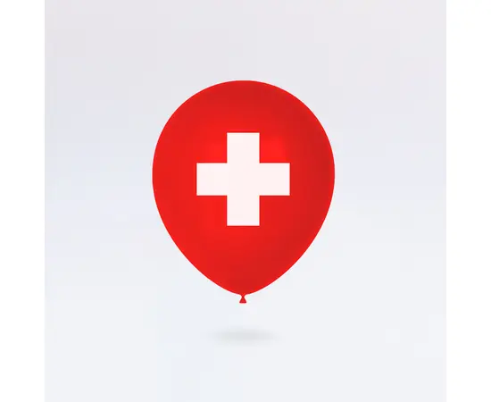Ballone mit Schweizerkreuz (10 Stück), Modell 414.5 / Ballons « Drapeau suisse » (10 pièces), modèle 414.5