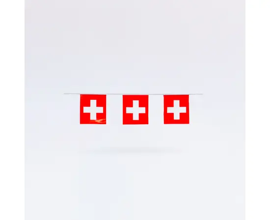 Fahnenkette Plastik Schweiz, Modell 781 / Guirlande du drapeau suisse en plastique, modèle 781