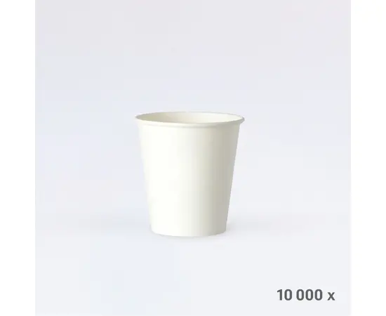 Kaffeebecher aus Karton 1,8 dl in weiss (Automatenbecher, 10'000 Stück), Modell W39375 / Gobelet à café en carton 1.8 dl, blanc (gobelet distributeur, 10'000 pièces), modèle W39375