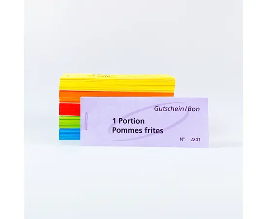 Gutschein Bonblocks mit verschiedenen Standardtexten, Modell 461 / Blocs de bons de consommation avec différents textes standard, modèle 461