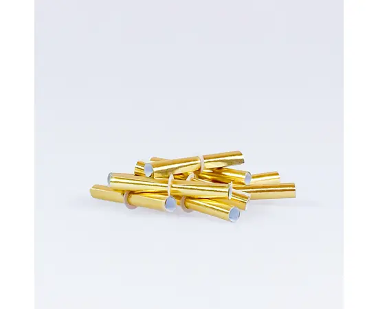 Röllchenlose ganz in gold, Nieten Beutel (500 Stück), Modell 860 / Papillotes de couleur or, billets perdants (500 pièces), modèle 860