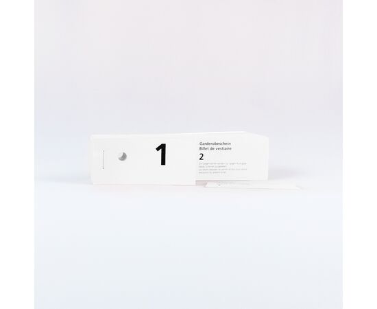 Garderobenscheine 2-teilig, Modell 460 / Tickets de vestiaire 2 parties, modèle 460