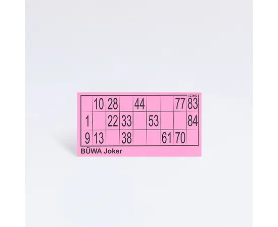 Lottokarten 14,5 x 7,2 cm, Sonderanfertigung, Modell 6001.S / Cartons de loto 14,5 x 7,2 cm, fabrication spéciale, modèle 6001.S